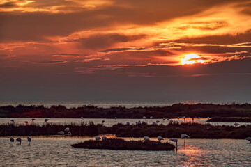 Puesta de sol.