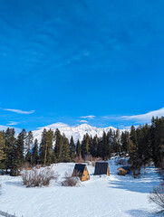Snowy mountain views of Svaneti, Mestia