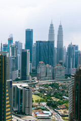 Fototapeta na wymiar city skyline of Kuala Lumpur