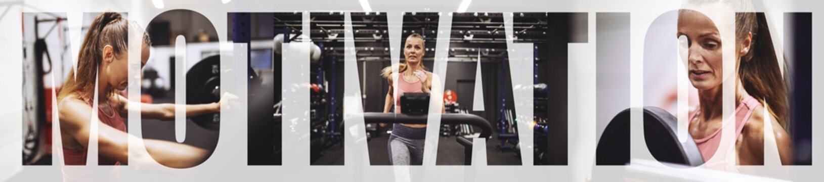 Fit woman doing different exercises in a gym