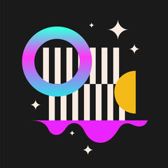 Fototapeta premium Composition with geometric shapes. Abstract background for design.