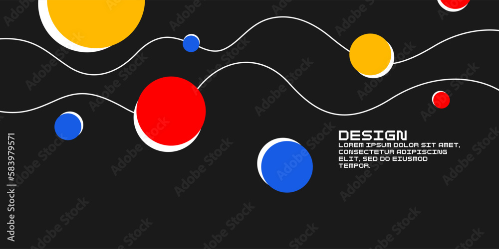 Poster modern backgrounds with abstract elements and dynamic shapes. compositions of geometric shapes. vect