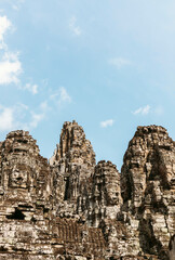 Fototapeta na wymiar Angkor Wat temples in Cambodia, Siem Reap, Bayon temple