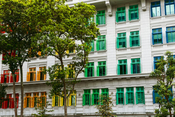 facade of a colourful building in Singapore