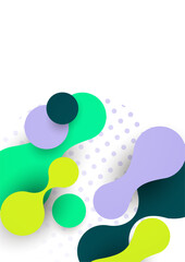 Abstract overlay shapes. Wavy shapes, flowing elements, flow lines. Trendy futuristic design for banner, flyer, poster, logo. Vector