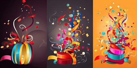birthday celebration background AI generative art