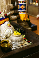 candles in a hindu temple