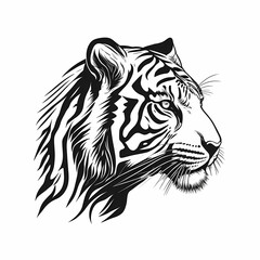Fototapeta premium Tiger Tattoo. Generative AI
