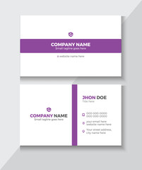 Fototapeta na wymiar Double-sided creative business card template. Vector illustration.