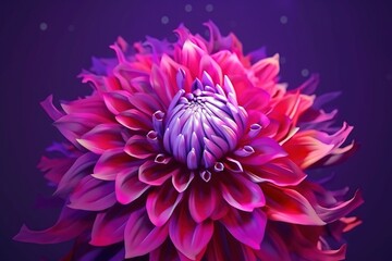 a purple and red flower with a purple background and a purple background.  generative ai
