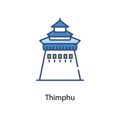 Fototapeta premium Thimphu icon. Suitable for Web Page, Mobile App, UI, UX and GUI design.