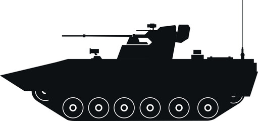 Battle tank bmp Infantry fighting vehicle. Military signs and symbols.