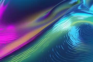3D abstract neon gradient, banner, wallpaper, colorful background. Generative AI