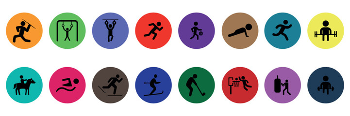 Set of sports icons . Vector