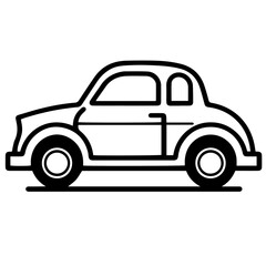 Car vector icon. Classic car vector logo.