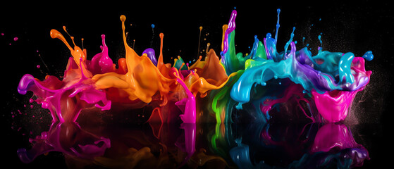 Multicolored Chromatic Splash Background