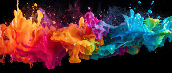 Multicolored Chromatic Splash Background