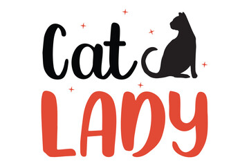 cat lady t shirt design