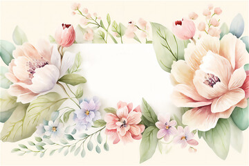 Illustration of beauty  flowers.  Valentine's Day, Mother's Day, a wedding, a birthday, and Easter.  Spring. Summer. AI generated