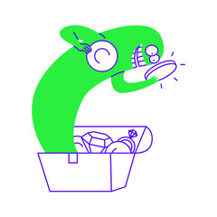 Looking in treasury box