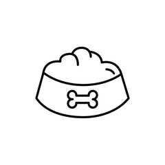 Pet food icon. Outline icon