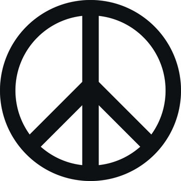 Peace sign. Black color. Signs and symbols.