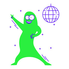 Dancing at disco bar