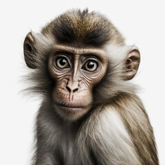Fototapeta premium close up of a baboon isolated on white background