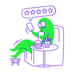 Provide feedback about restaurant food and service