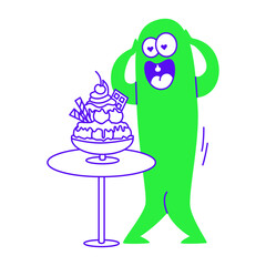 In love with delicious dessert