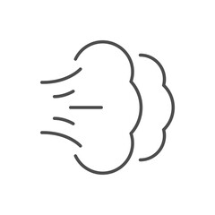Steam or smell line icon