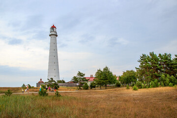 Tahkuna lighthouse in Hiiumaa, Estonia. Summer and sun.