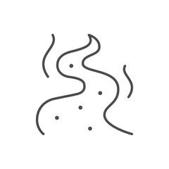 Unpleasant smell line outline icon