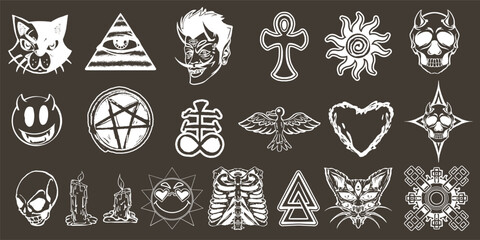 Vintage-Inspired Vector Illustrations for Fashion and Merchandise in Flat Retro Style