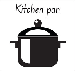 Vector images of equipment and items for the kitchen (kitchen pans).
