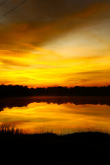 Photos of a beautiful sunrise on a lake