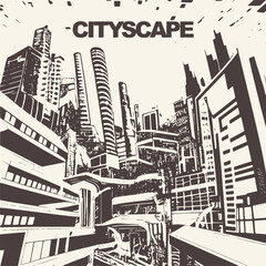 Cityscape Vector Art, Illustration, Icon and Graphic