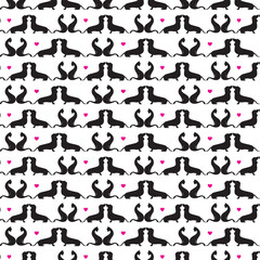 abstract dog and cat  pattern