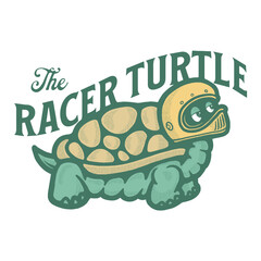 Racer Turtle Vector Art, Illustration, Icon and Graphic