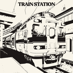 Train Station Vector Art, Illustration, Icon and Graphic
