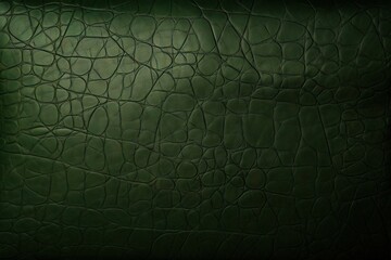  a close up of a green leather textured background with a black border.  generative ai