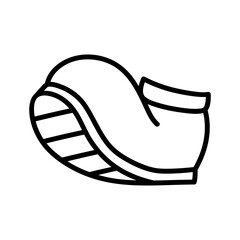 Limb for creator of cartoon retro mascot, logo and branding. Monochrome elements of a foot in boots. Vintage style 30s, 40s, 50s old animation. Clipart is isolated on a white background