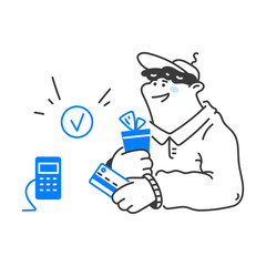 Man doing payment using credit card