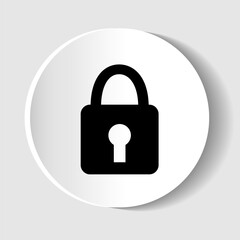 Padlock, security vector icon for web design and mobile applications