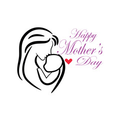 A mother kiss her cute little baby .