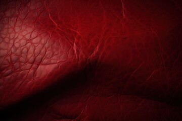 Obraz na płótnie Canvas a close up of a red leather textured surface with a black background. generative ai