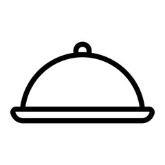 food tray line icon