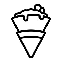 crepe line icon