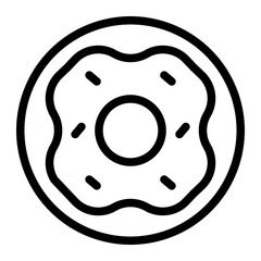 donut line icon