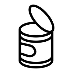 canned food line icon